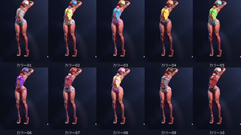スト6 エレナのOutfit 4 カラー10色